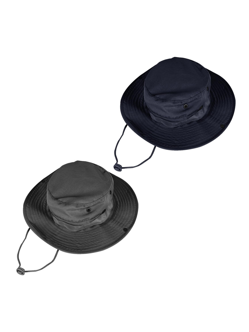 Sun Hats for Men Women Bucket Hat UPF 50+ | 2 Packs, Black, Navy | Size OS